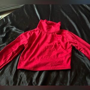 Cotton turtle neck crop top